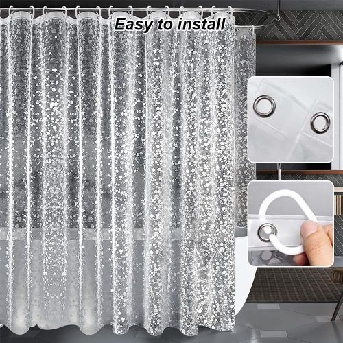 Rideau De Douche Résistant à La Moisissure Et à L'eau Avec Motif Galets, 150 X 180 Cm