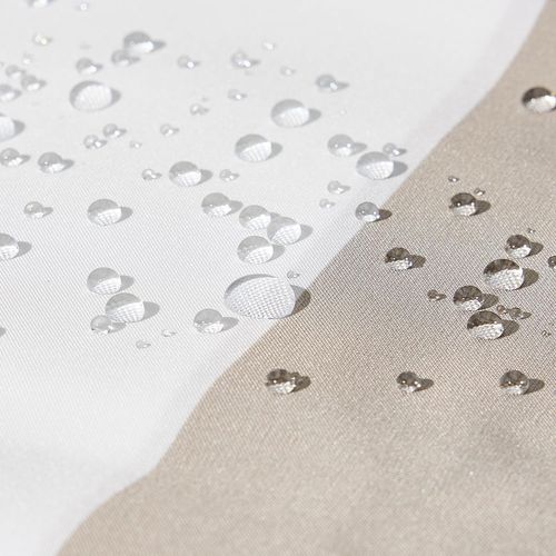 Rideau De Douche Imperméable Et Anti-moisissure Avec Crochets, Rayures Beiges, 180×180cm