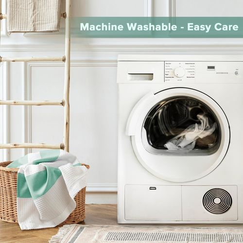 Rideau De Douche Imperméable Et Anti-moisissure Avec Crochets Rayures Vertes 180×180cm