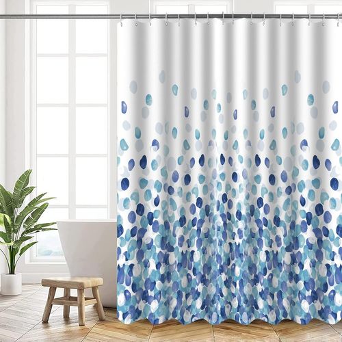 Rideau De Douche De Salle De Bain, Motif Bleu, 120×200cm