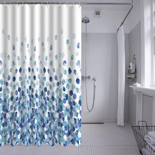 Rideau De Douche De Salle De Bain, Motif Bleu, 150×200cm