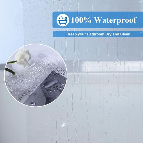 Rideau De Douche Transparent Pour Salle De Bain, 180 X 180 Cm