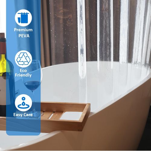 Rideau De Douche Transparent Pour Salle De Bain, 180 X 200 Cm