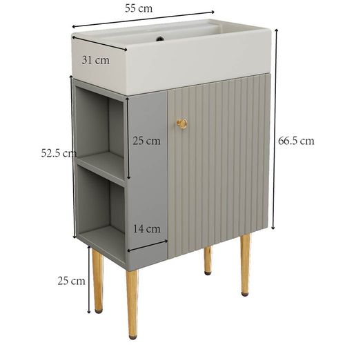 Lave-Mains 55 Cm - Gris