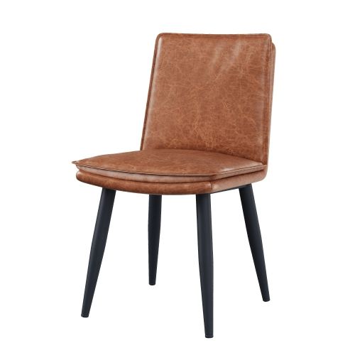 Lot De 2 Chaises De Salle A Manger En Pu - Marron