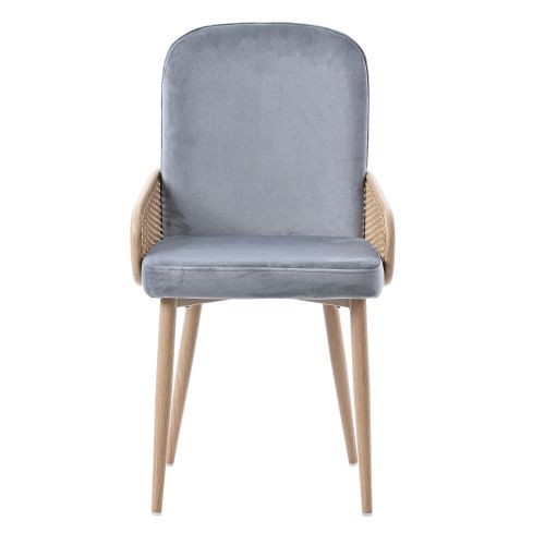 Lot De 2 Chaises De Salle à Manger, En Velours Gris