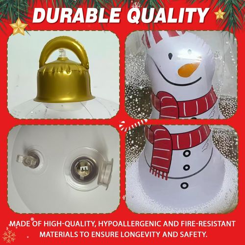 Décoration De Boule Gonflable De 60 Cm, Décoration Extérieure Géante De Vacances De Noël,