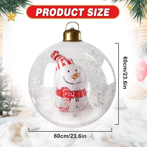 Décoration De Boule Gonflable De 60 Cm, Décoration Extérieure Géante De Vacances De Noël,