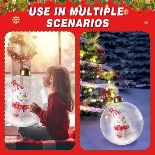 Décoration De Boule Gonflable De 60 Cm, Décoration Extérieure Géante De Vacances De Noël,