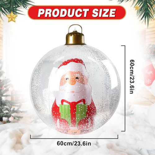 Ballon Gonflable De 60 Cm, Décoration Géante Pour Noël, Ballon Transparent Gonflable, Idéa