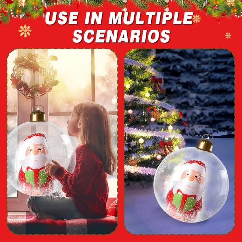Ballon Gonflable De 60 Cm, Décoration Géante Pour Noël, Ballon Transparent Gonflable, Idéa