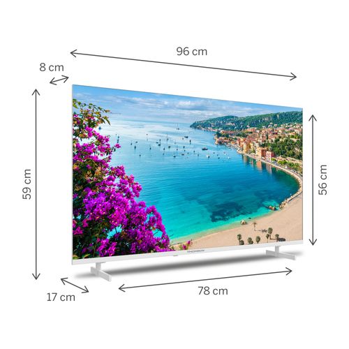 Téléviseur LED 43" (109 cm) 4k Ultra HD Smart TV Wifi Blanc - 43ua5s13w