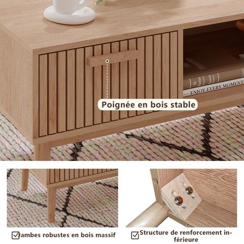 Table Basse - Salon, Salle à Manger, L110 X L50 X H43cm