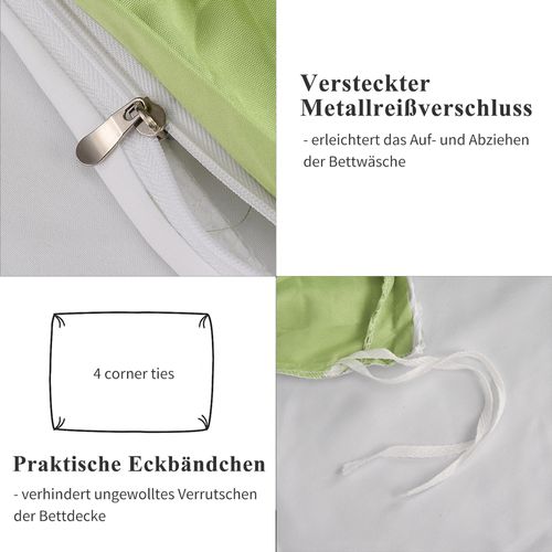 Parure Vert Blanc 140x210 Cm