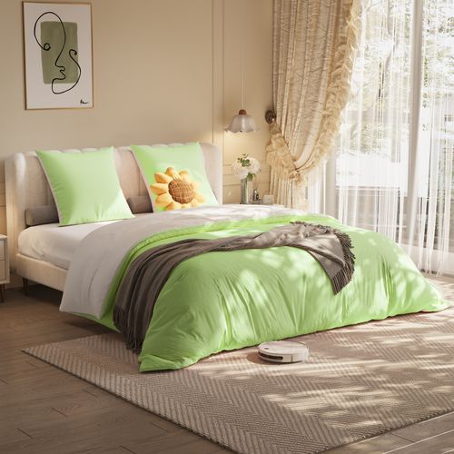 Parure Vert Blanc 140x210 Cm