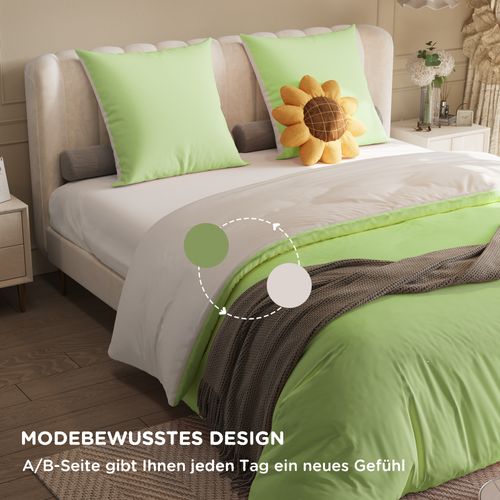 Parure Vert Blanc 140x210 Cm