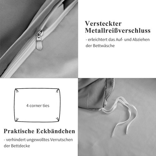 Parure Gris Foncé Gris Clair 140x210 Cm