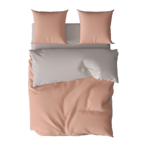 Parure Rose Gris Clair 140x210 Cm