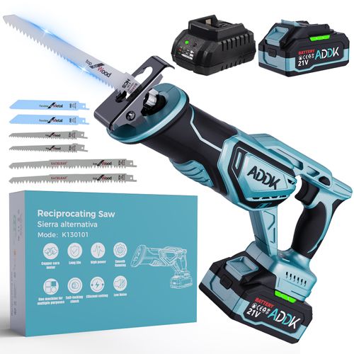 Scie Sabre Sans Fil, Scie Egoîne Electriquesans Fil Avec 4.0ah, Vitesses Réglables 0-3300r/min