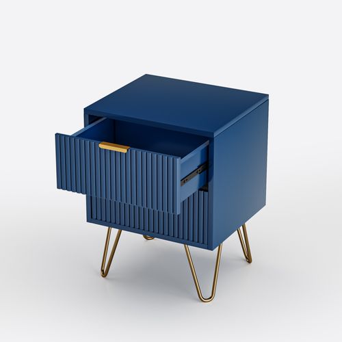 Table De Nuit, Buffet, 60 X 40 X 70 Cm, Bleu