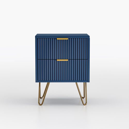 Table De Nuit, Buffet, 60 X 40 X 70 Cm, Bleu