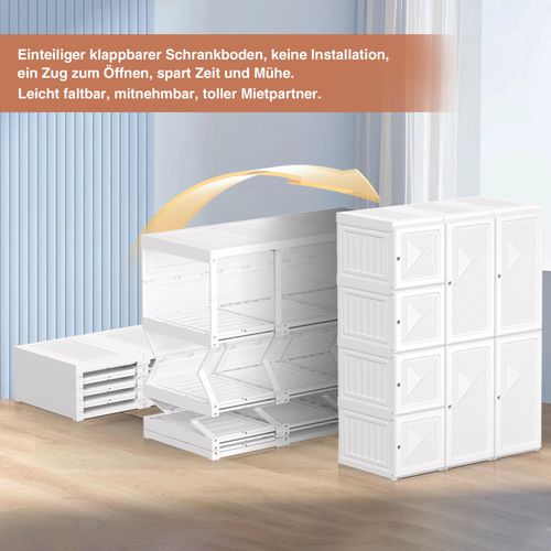 Armoire De Chambre à Coucher, Organisateur De Rangement, Commode à Vêtements, Blanc