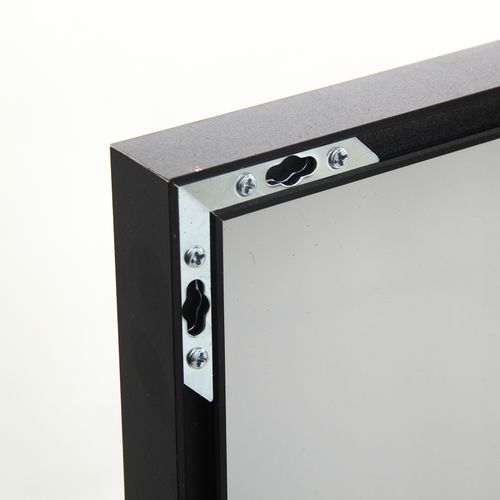 Miroir Sur Pied 140x40 Cm, Cadre Aluminium Noir, Miroir Mural Moderne à Poser Ou Suspendre