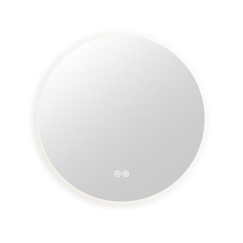 Miroir Rond LED Salle De Bain 80x80 Cm - Anti-buée Avec 3 Couleurs De Lumière