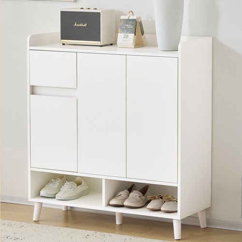 Meuble à Chaussures Avec Étagères Réglables H90 Cm X L99 Cm X P35 Cm