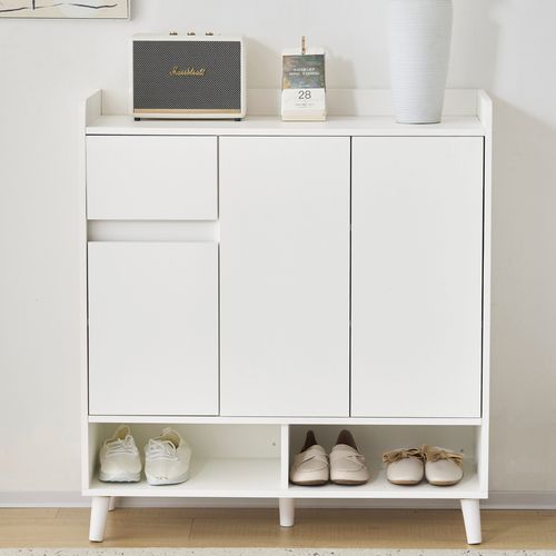 Meuble à Chaussures Avec Étagères Réglables H90 Cm X L99 Cm X P35 Cm