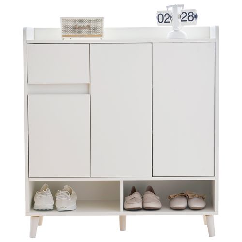 Meuble à Chaussures Avec Étagères Réglables H90 Cm X L99 Cm X P35 Cm