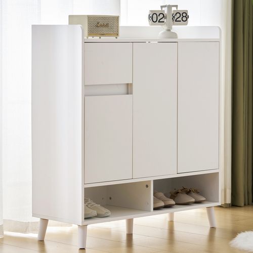 Meuble à Chaussures Avec Étagères Réglables H90 Cm X L99 Cm X P35 Cm