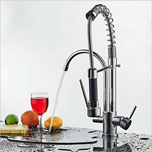 Douchette Robinet Cuisine Carivent  Laiton Rétractable Mitigeur Remplacement Extensible Chromé G1/2