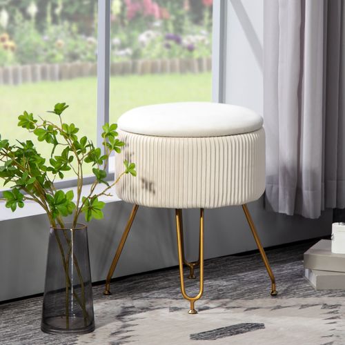 Banc Avec Rangement, Banc Rembourré 2 En 1 Recouvert, Banc De Lit Aspect Velours, Pour Couloir
