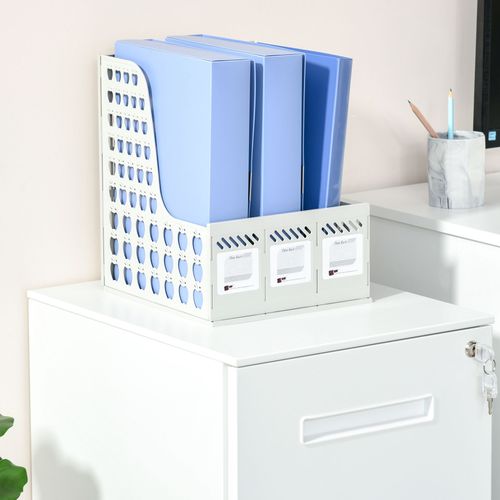 Classeur Mobile 2 Tiroirs, Verrouillable, Sur Roulettes, Format A4, Acier