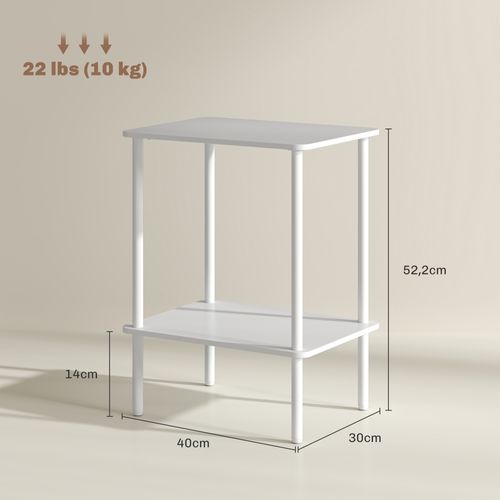 Table D'appoint, Table Basse Avec Compartiments De Rangement, Convient Pour Le Salon, La Chambre