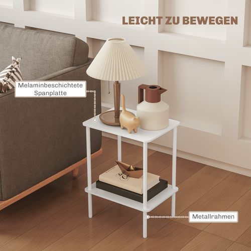 Table D'appoint, Table Basse Avec Compartiments De Rangement, Convient Pour Le Salon, La Chambre