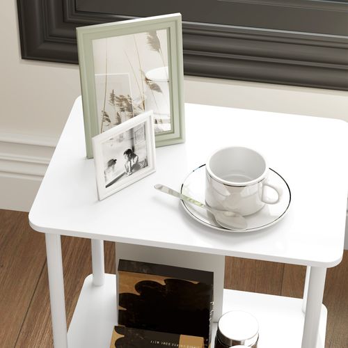 Table D'appoint, Table Basse Avec Compartiments De Rangement, Convient Pour Le Salon, La Chambre