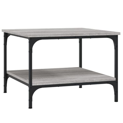 Table Basse, Table De Salon Sonoma Gris 55x55x40 Cm Bois D'ingénierie