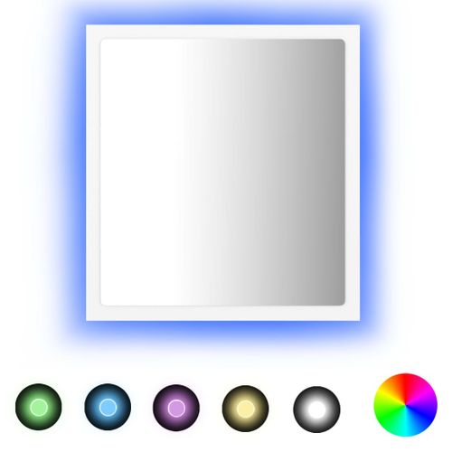 Miroir De Salle De Bain à LED - Miroir Mural Avec Éclairage Blanc 40x8,5x37 Cm Acrylique