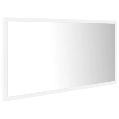Miroir De Salle De Bain à LED - Miroir Mural Avec Éclairage Blanc 90x8,5x37 Cm Acrylique