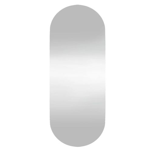 Miroir Mural - Miroir Suspendu - Miroir Décoratif 20x50 Cm Verre Ovale