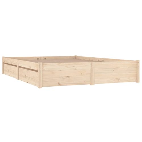 Lit Double - Lit Adulte Simple - Cadre De Lit Avec Tiroirs 120x200 Cm