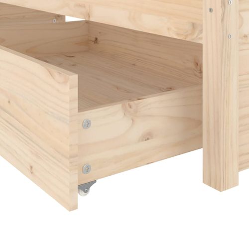 Lit Double - Lit Adulte Simple - Cadre De Lit Avec Tiroirs 120x200 Cm