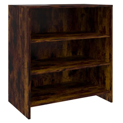 Bibliothèque - Étagère - Meuble De Rangement Chêne Fumé 70x40,5x75 Cm Bois D'ingénierie
