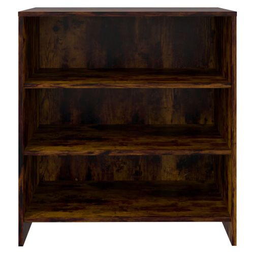 Bibliothèque - Étagère - Meuble De Rangement Chêne Fumé 70x40,5x75 Cm Bois D'ingénierie