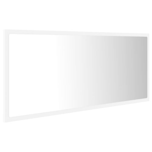 Miroir à LED - Miroir Mural Avec Éclairage De Salle De Bain Blanc 100x8,5x37 Cm Acrylique