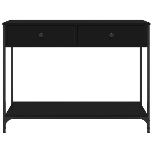 Table Console, Table D'entrée, Console Meuble Noir 100x34,5x75 Cm Bois D'ingénierie
