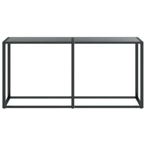 Table Console - Table D'entrée Noir 160x35x75,5 Cm Verre Trempé