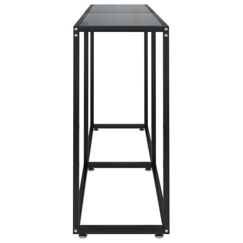Table Console - Table D'entrée Noir 160x35x75,5 Cm Verre Trempé